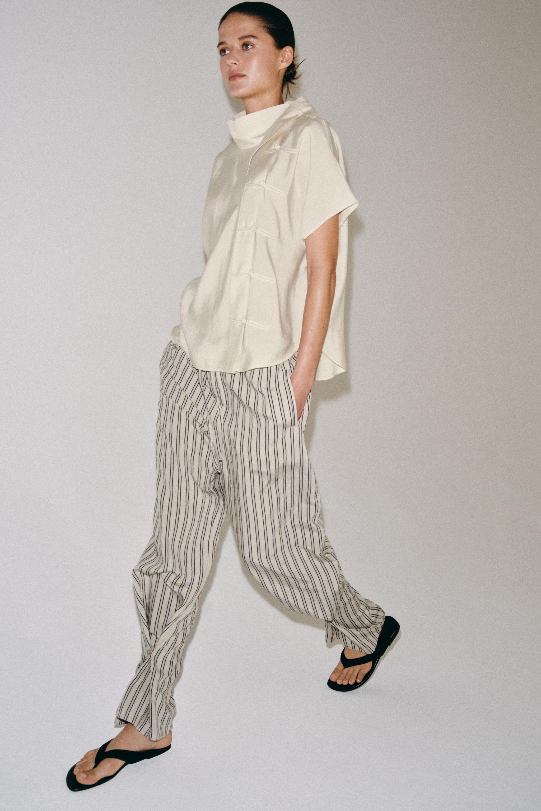 FLOWY FIREMAN CLASP BLOUSE ZW COLLECTION